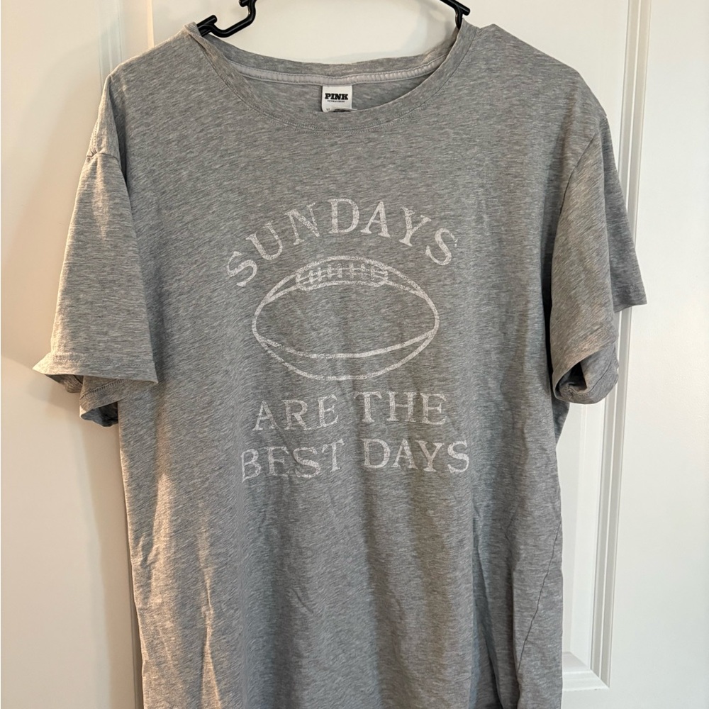 PINK Victoria's Secret Gray Short Sleeve Tee